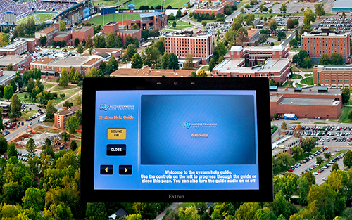 Die Middle Tennessee State University erstellt eine dynamische Nutzerschnittstelle mit Extron Control-Hardware und -Software