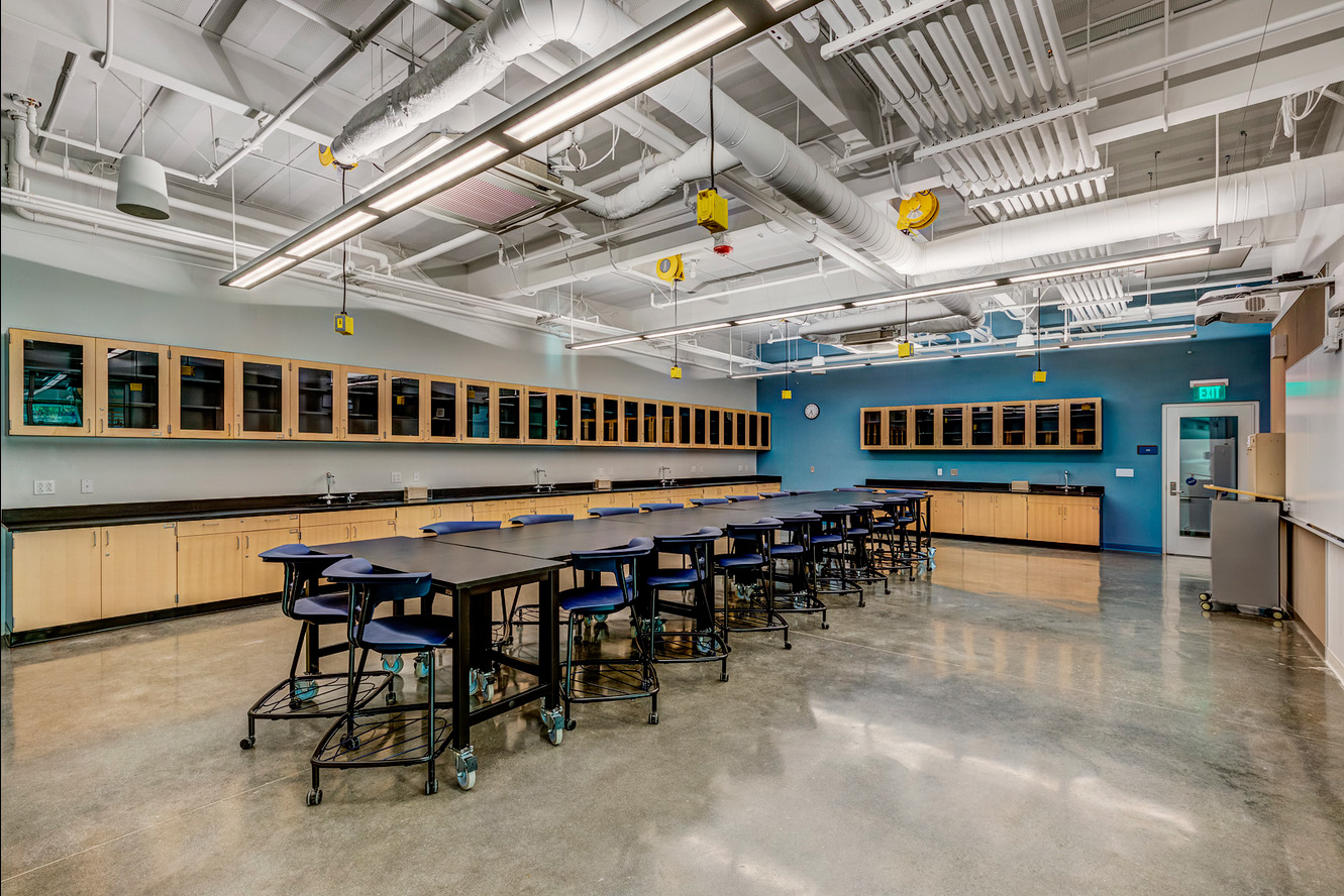 Rooms are spacious, ideally suited for flexible and unique layouts and student involvement.