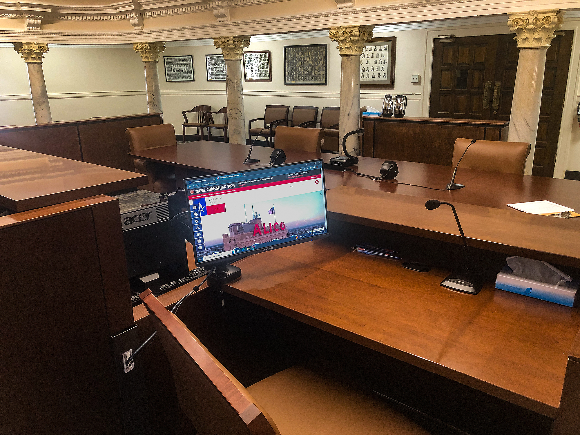 The McLennan County courthouse includes a mid‑size courtroom that served as the pilot application for AV over IP and new control functionality.