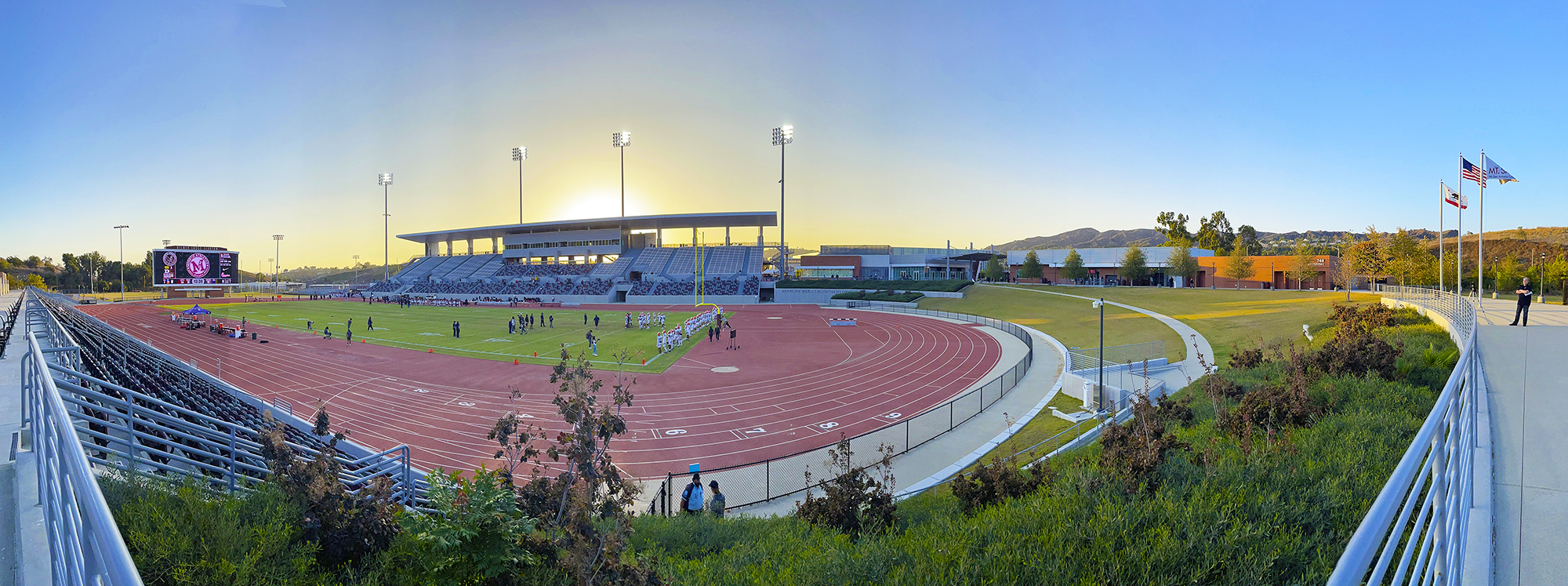 When it was time to renovate Mt. SAC’s Hilmer Lodge Stadium for their Mounties athletics programs, they built an entirely new sports complex adjoining the historic facility.