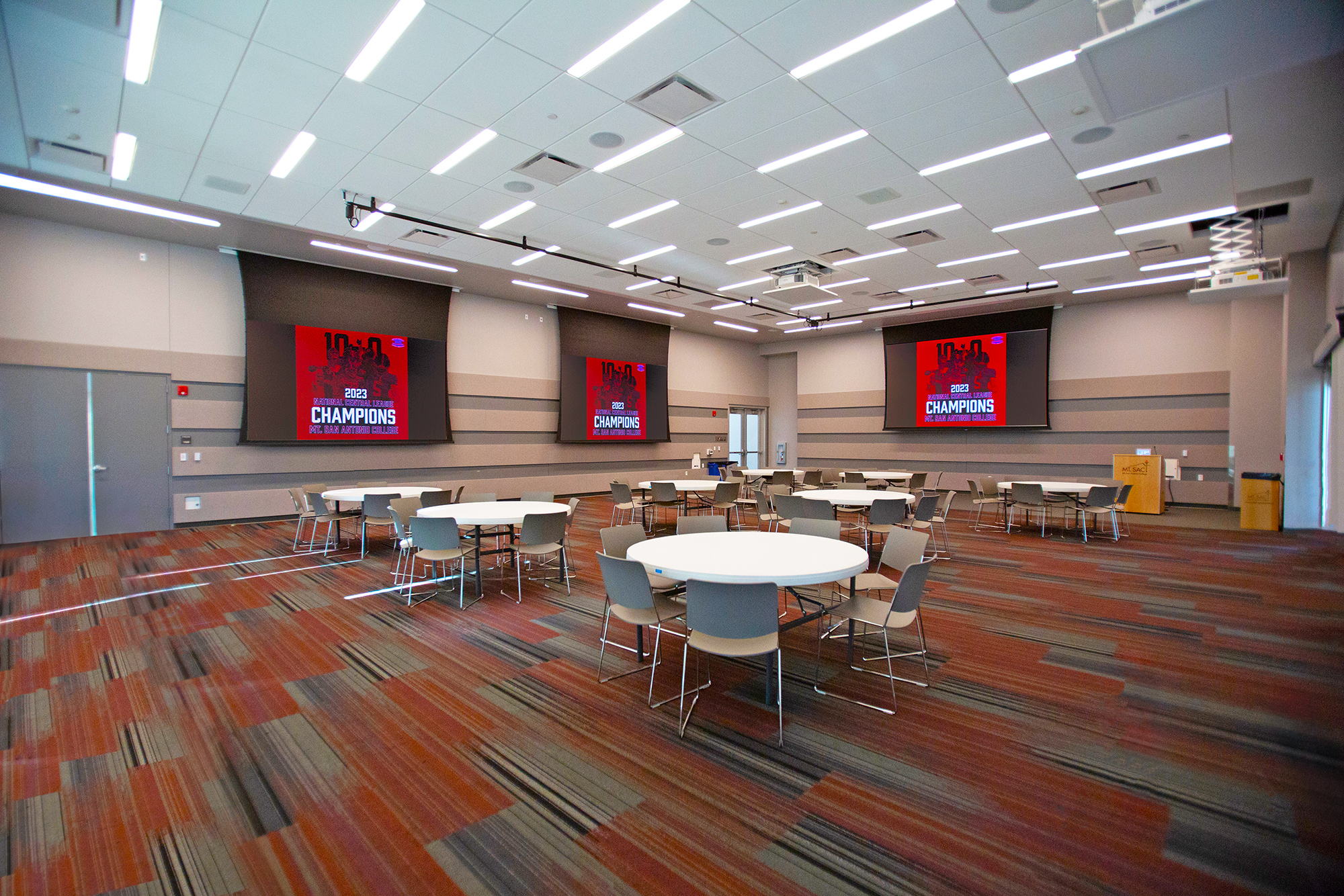 The event center that is part of Heritage Hall on the third level is available for hosted events.