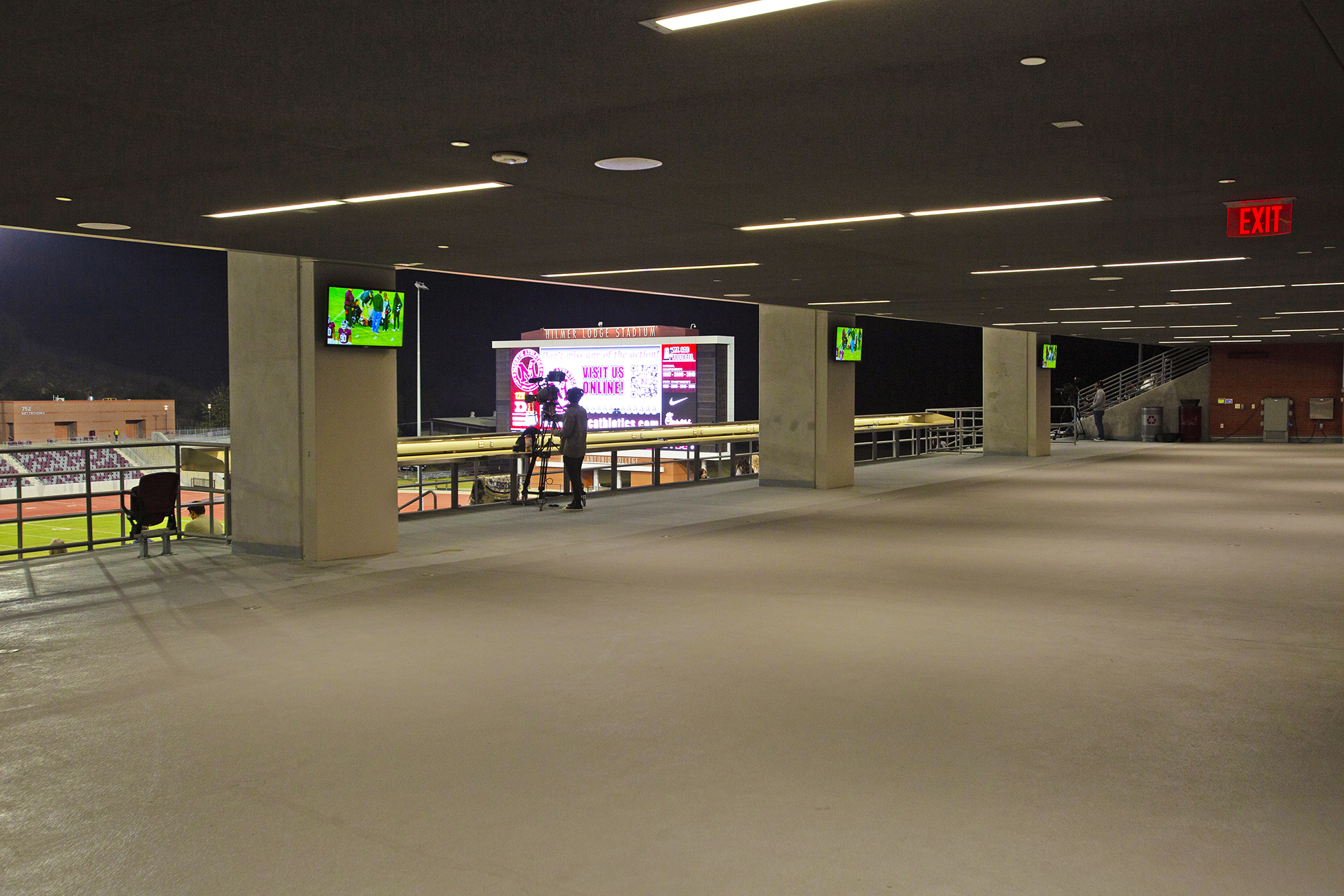 The Terrace offers a bird’s eye view of the field and the new jumbo scoreboard videowall.