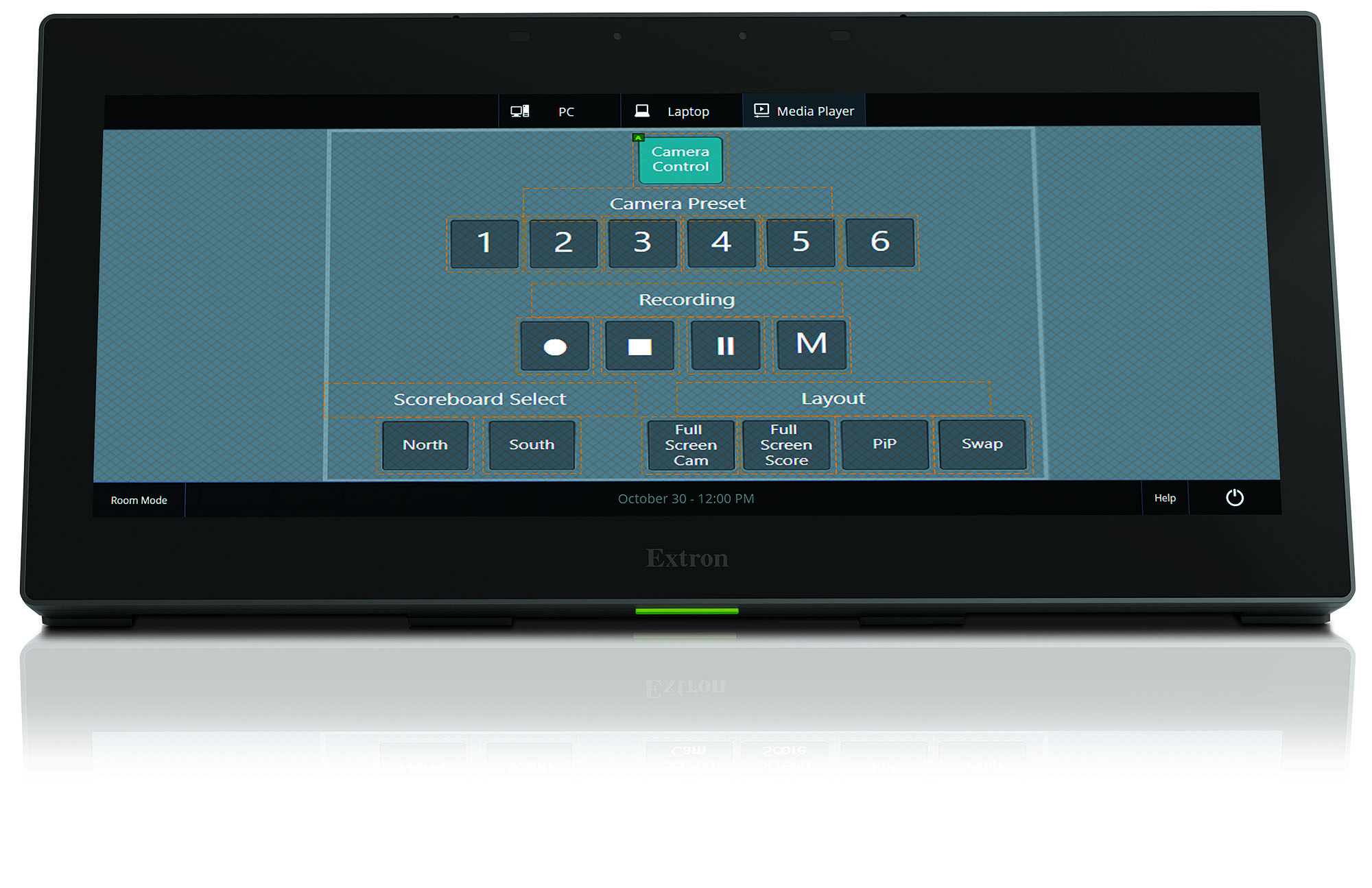 Pour simplifier le fonctionnement du système, Centerpoint a travaillé avec l'équipe de l'université pour déterminer la meilleure disposition des angles de caméra dans une série de presets liés au type de compétition.
