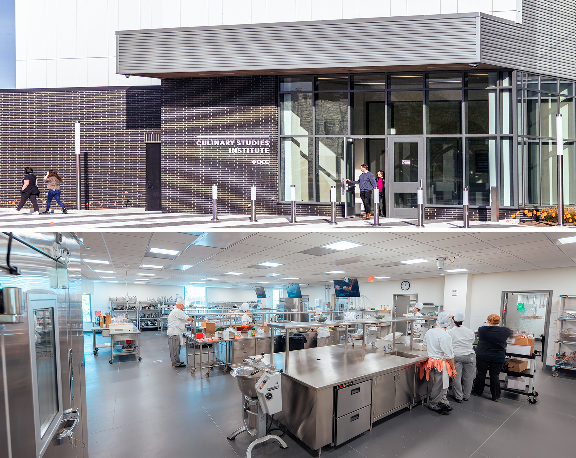 Oakland Community College recently moved its Culinary Studies Institute to a newly constructed three-story 78,000 square-foot building on the Royal Oak campus. The state-of-the-art building includes AV-equipped teaching and demonstration kitchens, restaurant experiences, and community meeting spaces. It gives students access to the most up-to-date culinary learning facility in Southeast Michigan.