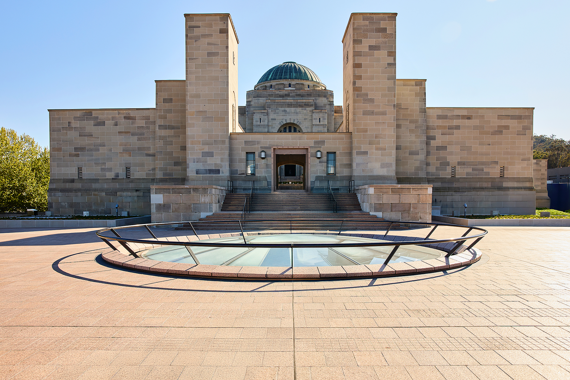 The Australian War Memorial’s commemorative entrance and Pool of Reflection.