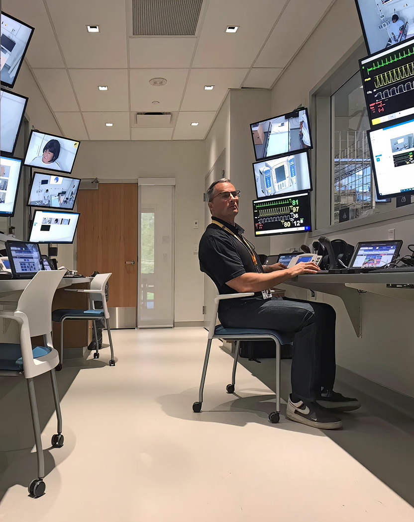 Marcel Schoenenberger worked from the control room during system commissioning.