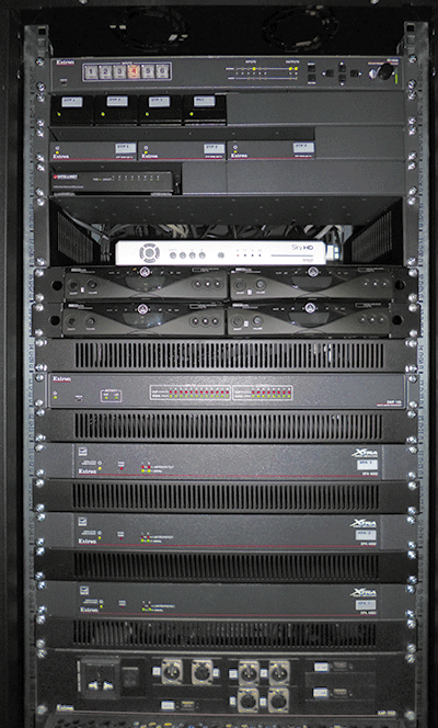 A compact 22U equipment rack