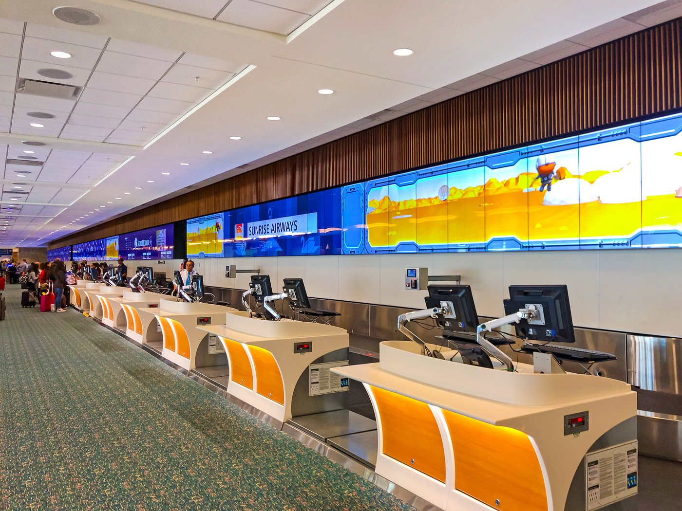 Annually, approximately 48 million passengers pass through the Orlando International Airport with ease.