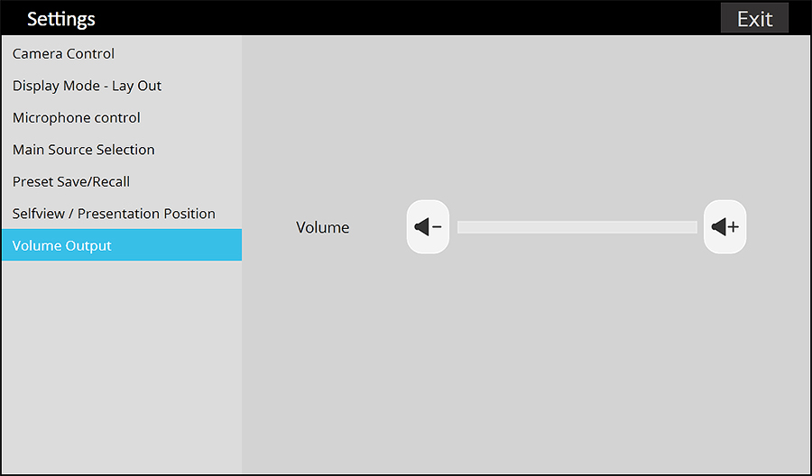 Lift Template Volume Output Settings