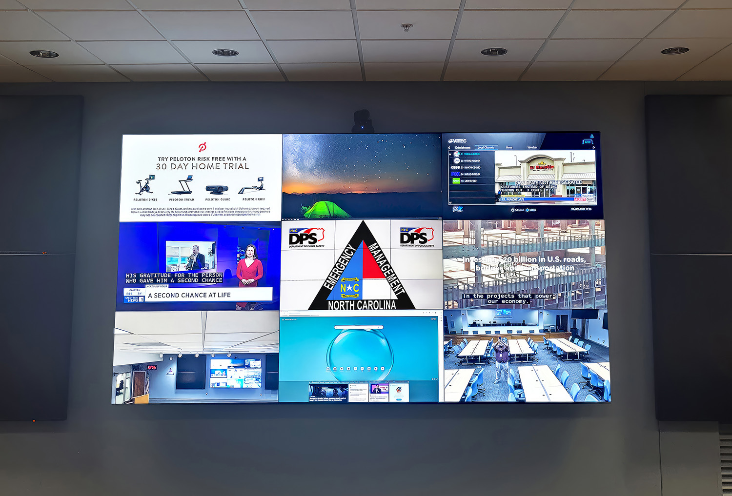 Thumbnail - The North Carolina state officials immediately recognized the enhancements that enable easy, seamless content display within the Situation Room and throughout the EOC.