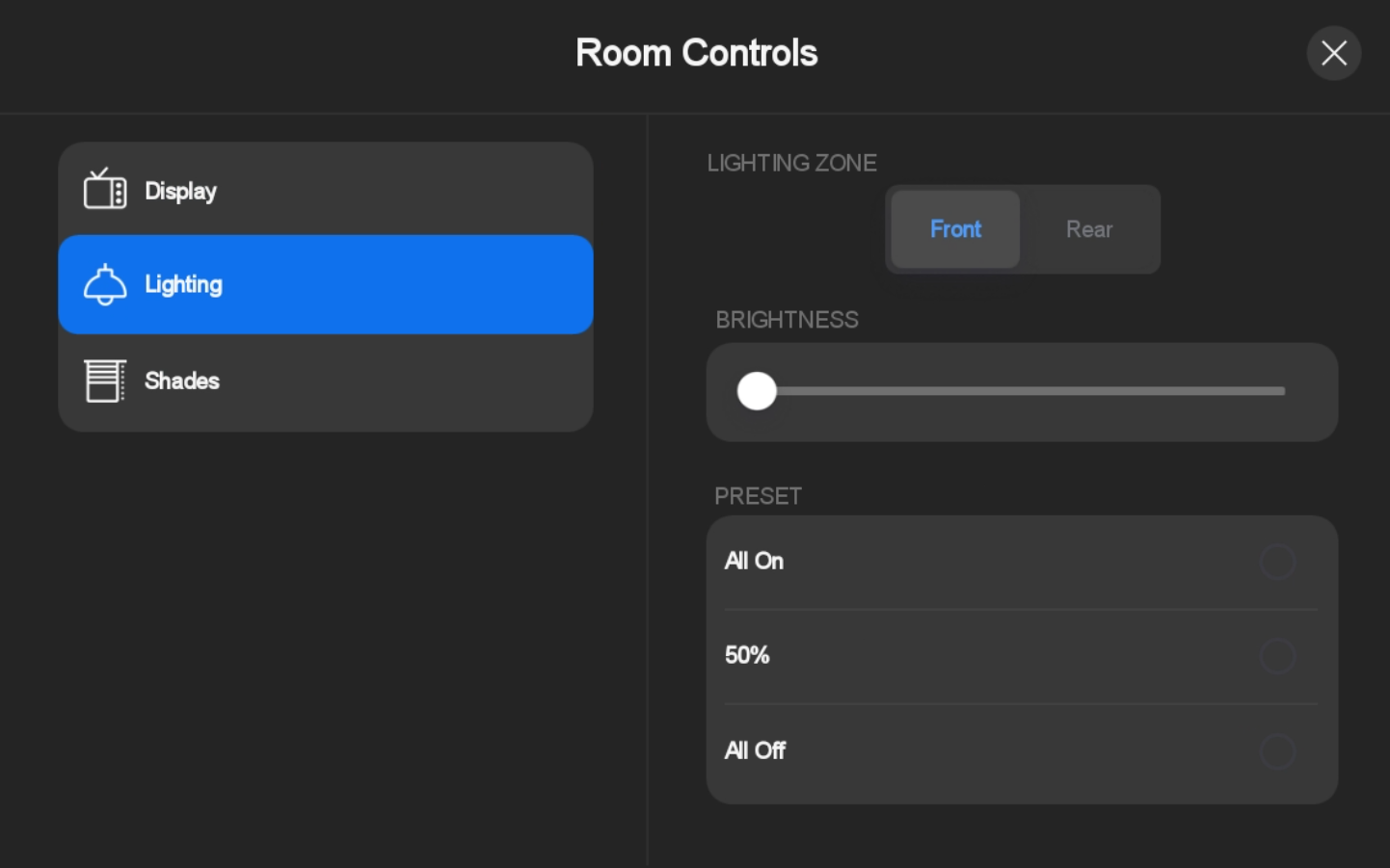 Zoom Rooms for Poly TC8 - Dark Theme Lights