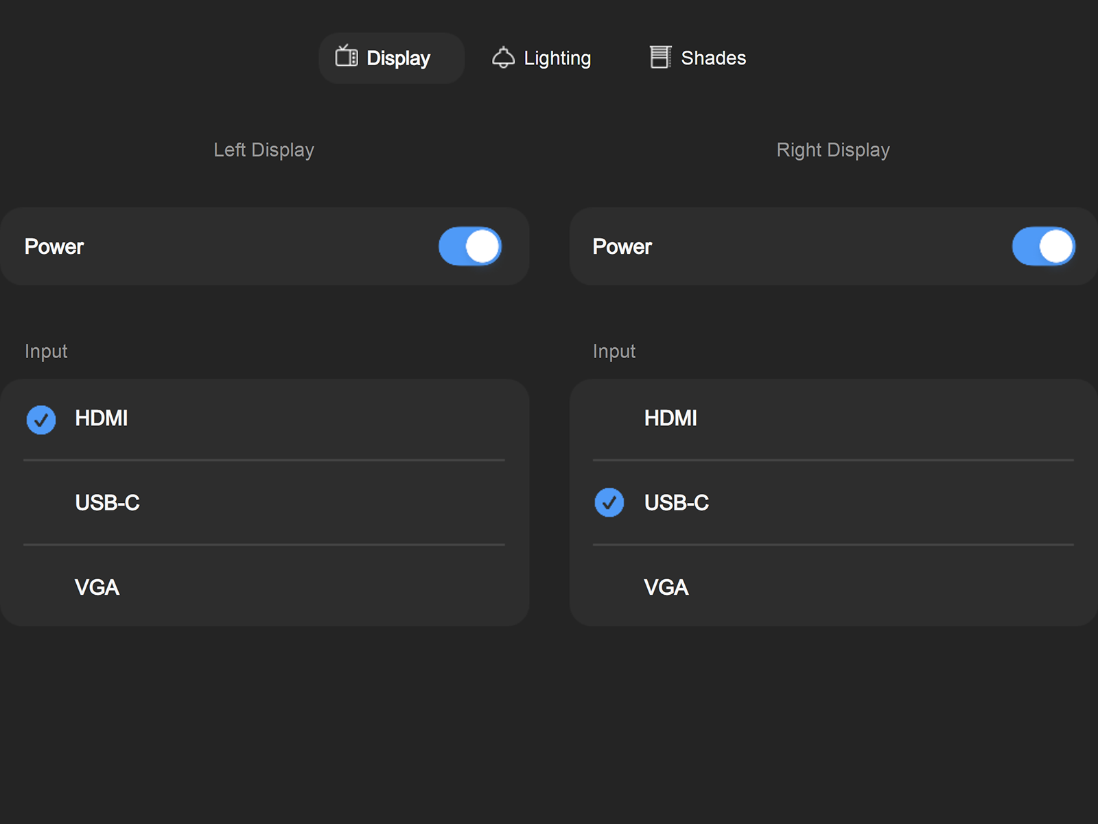 Extron Control Template for Zoom Rooms Controllers - Dark Theme Display