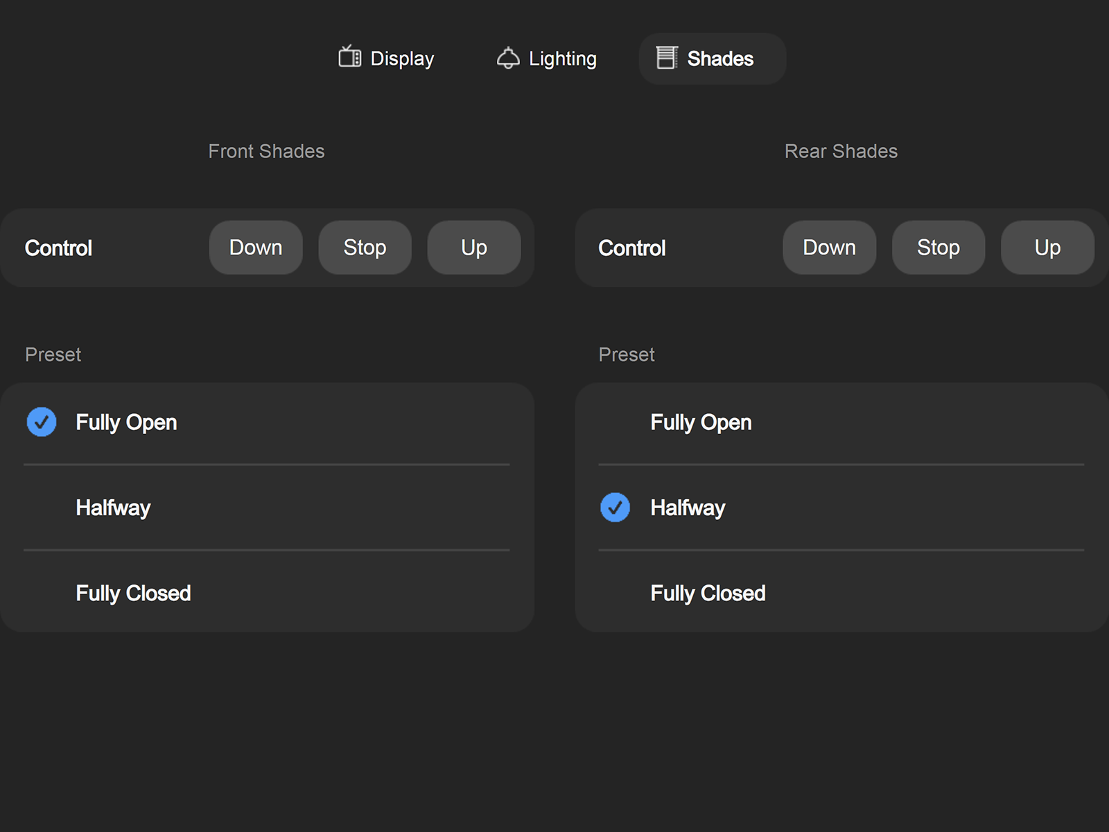 Extron Control Template for Zoom Rooms Controllers - Dark Theme Shades