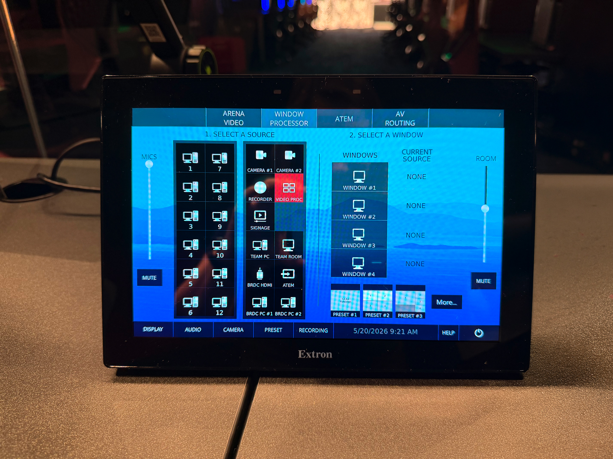The Extron touchpanel provides intuitive, centralized AV control, allowing staff to easily manage source selection, routing, and system settings for a streamlined and efficient esports gaming environment.