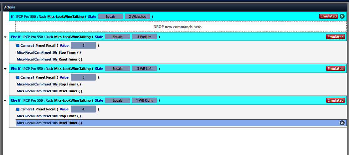 Logic blocks within Global Configurator Professional