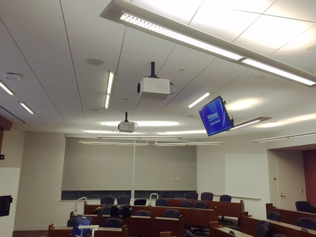 Classroom with flat panel display