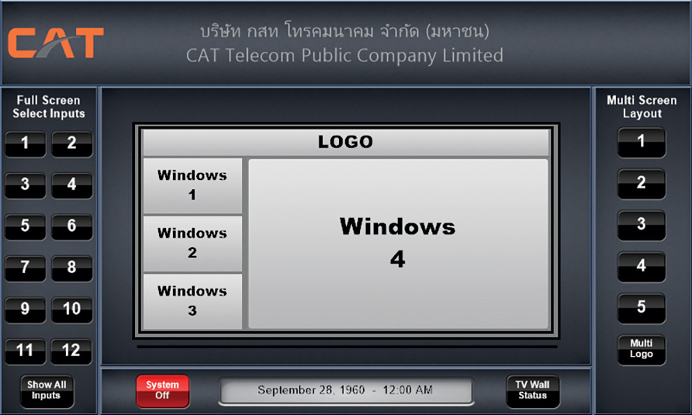 Les utilisateurs peuvent sélectionner le preset de fenêtre de leur choix à partir d'un écran tactile TouchLink Pro ou un iPad. Reproduction autorisée par Siam Alliance Co. Ltd.