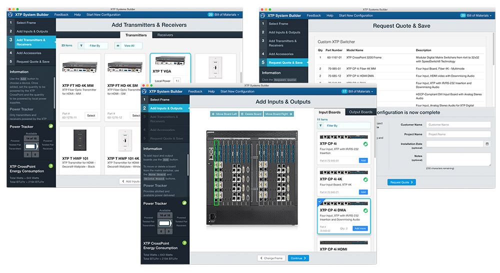 The XTP System Builder online tool was used to validate the design for the three-way divisible training space.