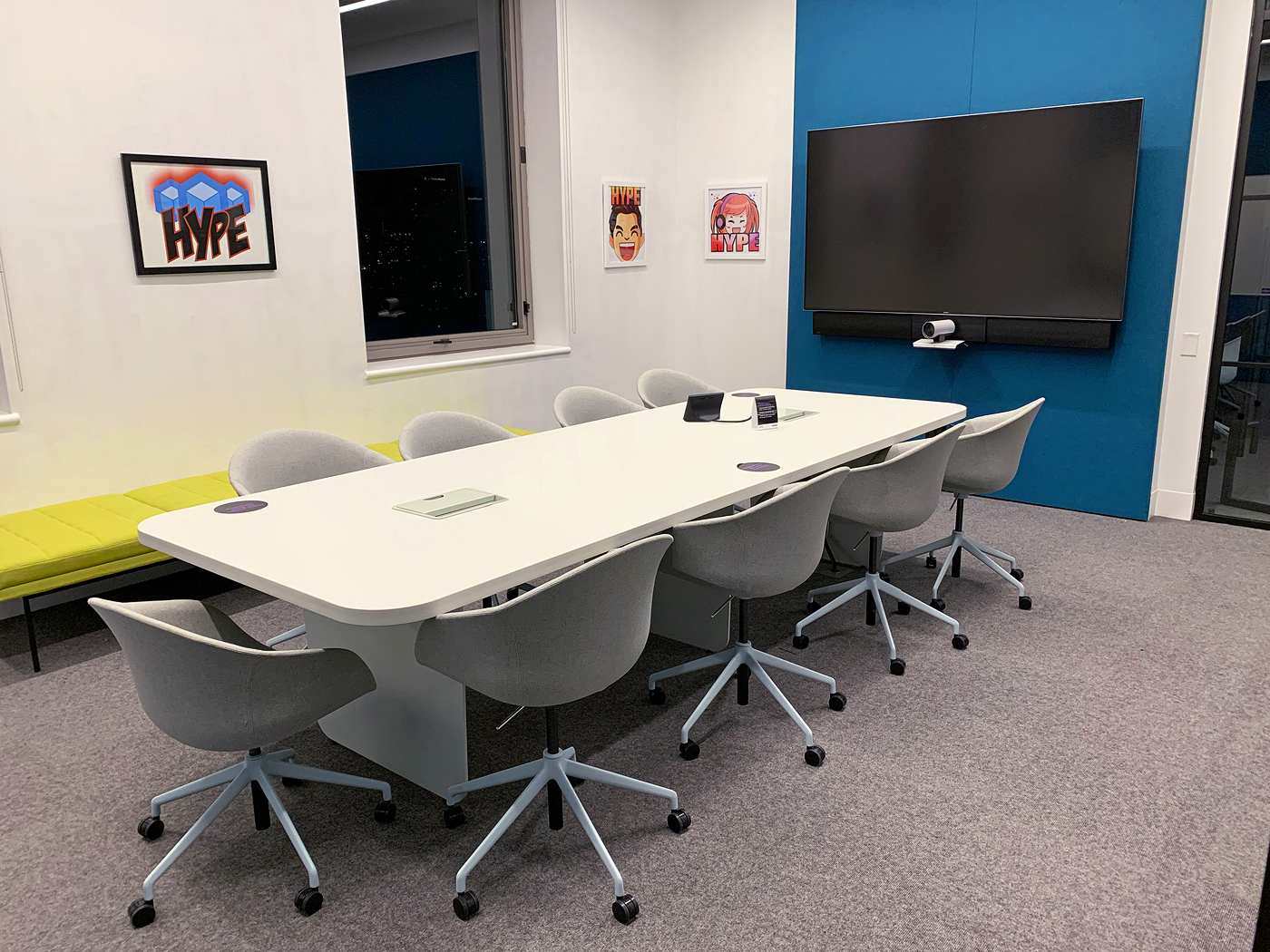 Conference rooms include an Extron OCS 100C occupancy sensor in the ceiling - interior