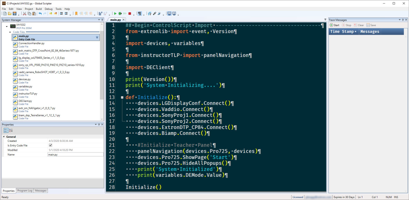 Thumbnail image of main program file screenshot