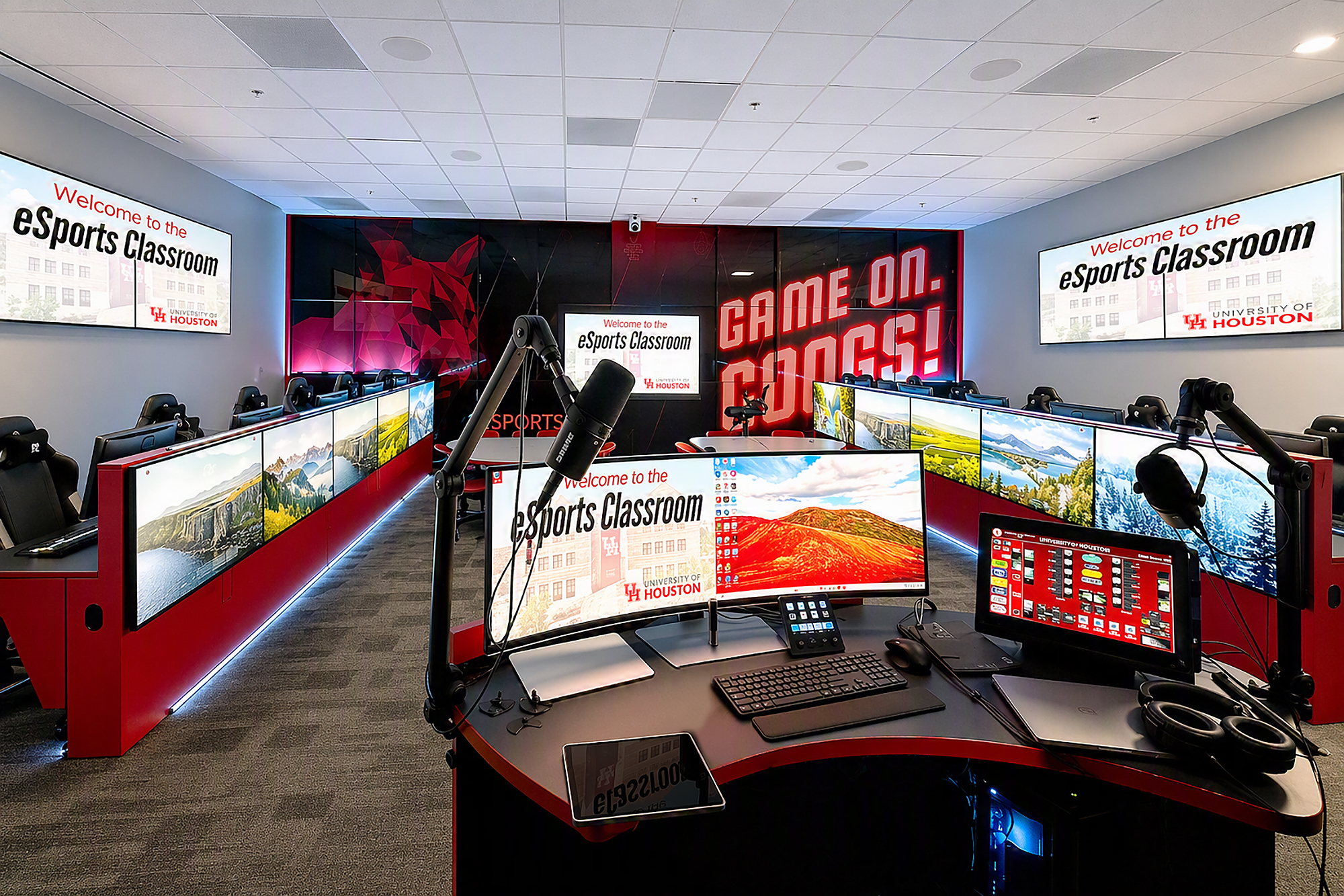 The University of Houston at Sugar Land's new esports arena designed for both academic instruction and competitive play.