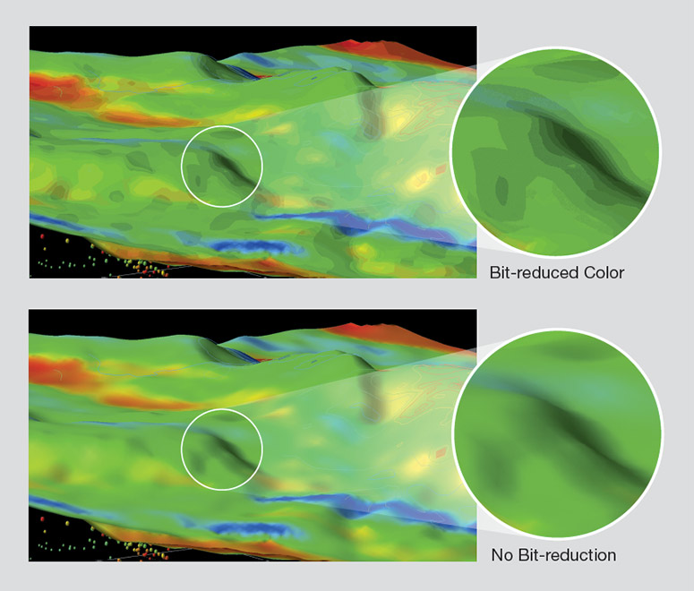Figure 3-7. Full color depth processing avoids color banding artifacts associated with a reduction in color resolution.