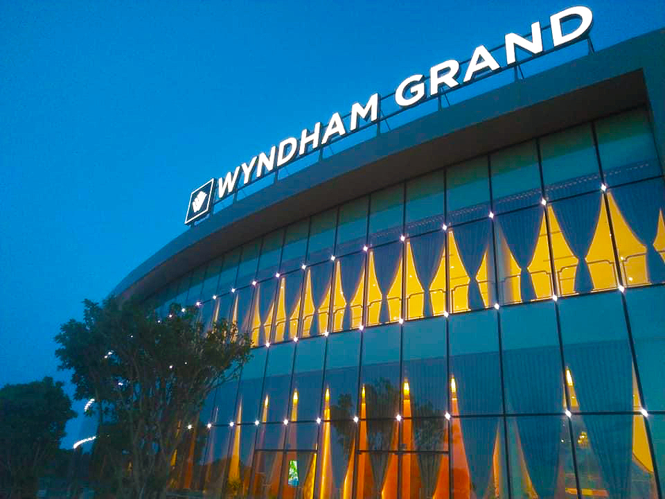 Wyndham Grand KN Paradise Cam Ranh is a five-star resort in Vietnam that includes a professional conference center and several gourmet restaurants.