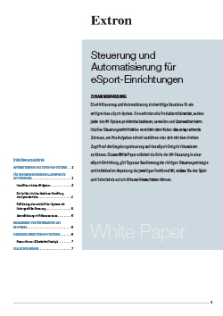 Steuerung und Automation für eSport-Einrichtungen