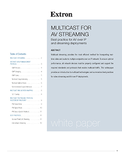 Multicast For Av Streaming White Paper