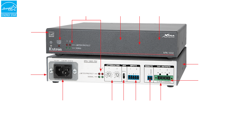 Extron XTRA™ 系列音频功率放大器 | Extron