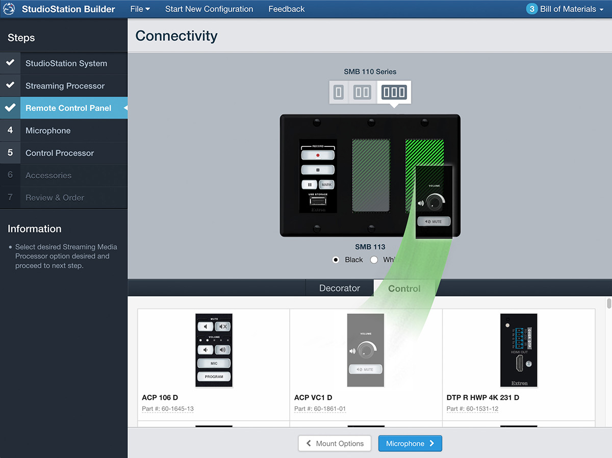 Configurez rapidement le boîtier StudioStation avec la fonctionnalité désirée.