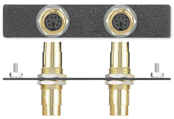 Two 6-pin Mini DIN Female to Female Barrels