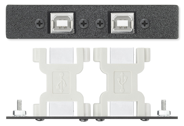 Two USB B Female to Female Barrels