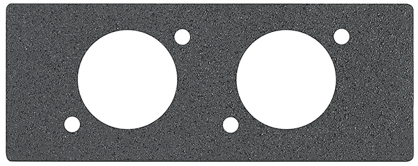 Blank Plate with Two Neutrik Openings