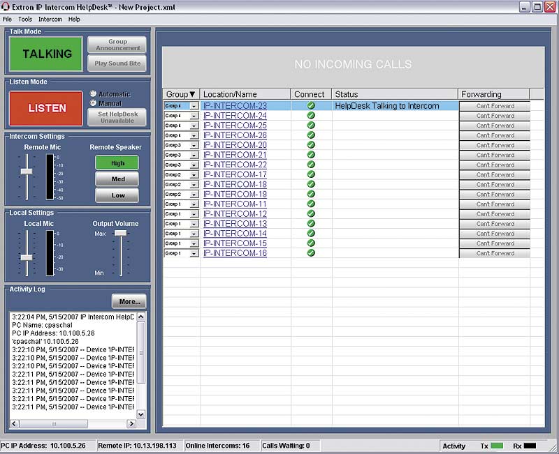 IP Intercom HelpDesk Software