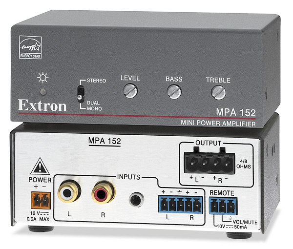 Extron MPA 152 Mini Amplifier 15 watt Stereo/Mono 33-1448-01 