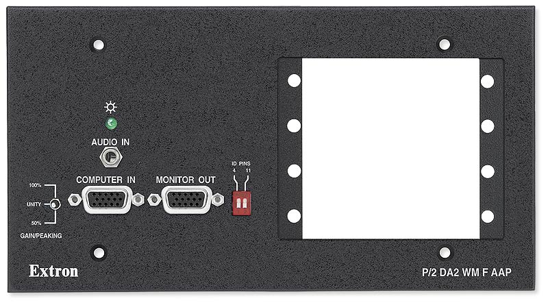 P/2 DA2 WM F AAP - 1x2 VGA - Black with AAP opening