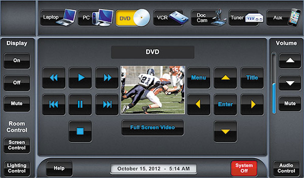 Jet template DVD screen with menu, enter, and title buttons.