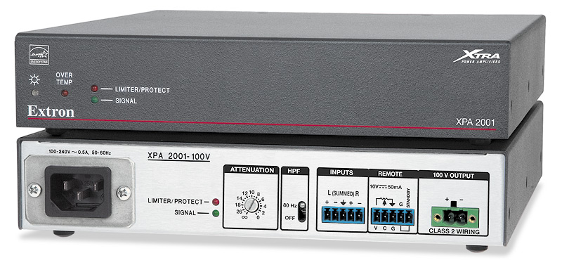 XPA 2001-100V - 100 V Mono Amp - 200 Watts