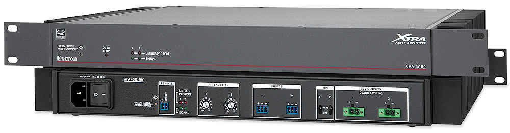 XPA 4002-70V - 70 V Two Channel Amp - 400 Watts/Ch
