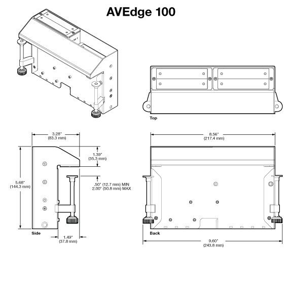 AVEdge 100 Panel Drawing
