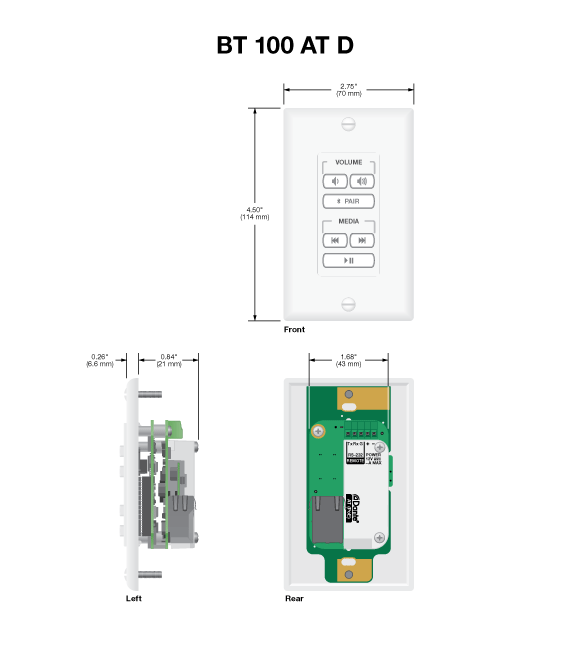 BT 100 AT D Panel Drawing