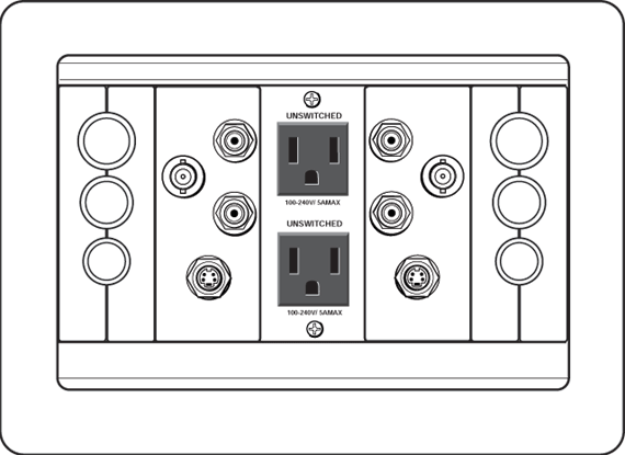 Cable Cubby 800 Panel Drawing