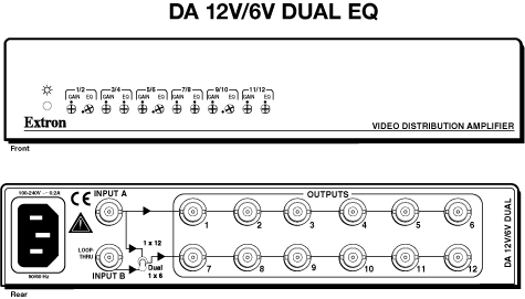 DA 12V/6V Dual EQ Panel Drawing