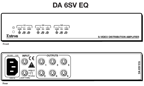 DA 6SV EQ Panel Drawing