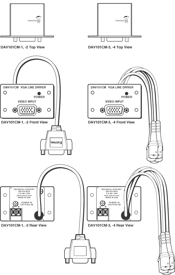 DAV101CM Panel Drawing