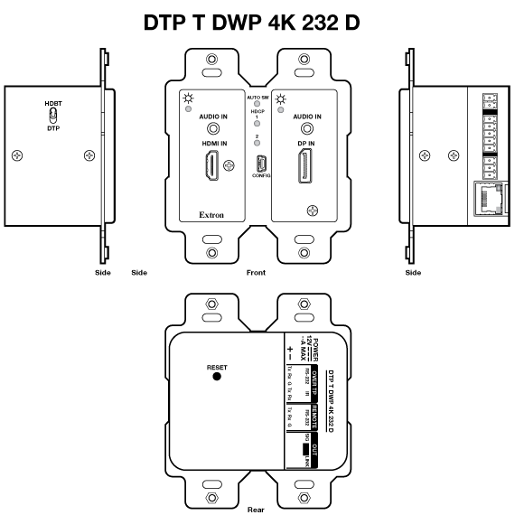 DTP T DWP 4K 232 D Panel Drawing