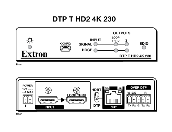 ﻿DTP T HD2 4K 230﻿ Panel Drawing