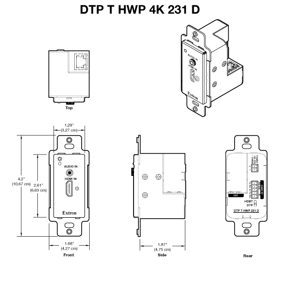 DTP T HWP 4K 231 D Panel Drawing