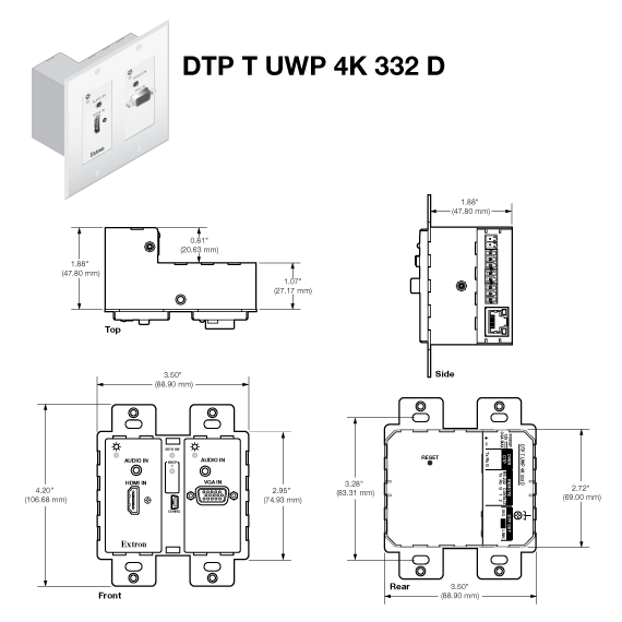 DTP T UWP 4K 332 D Panel Drawing
